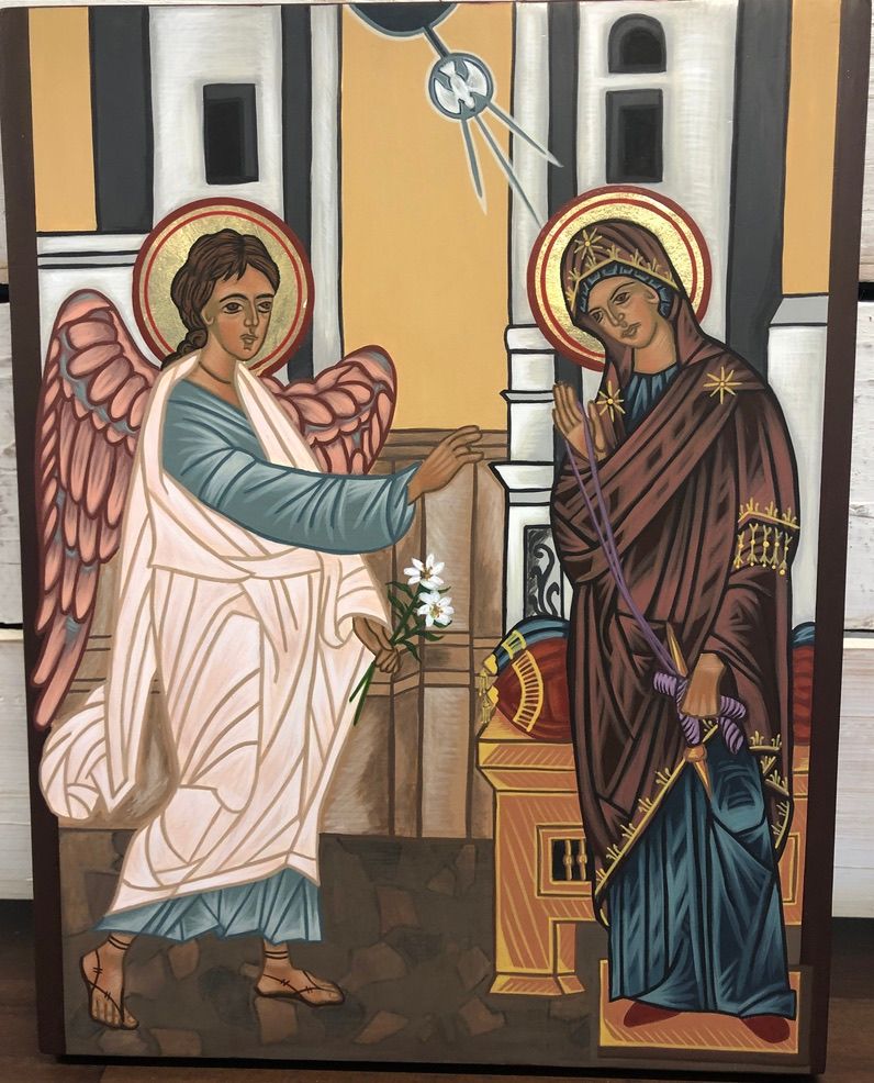 Holy Annunciation as found in Luke 1:26-38, is celebrated on March 25.